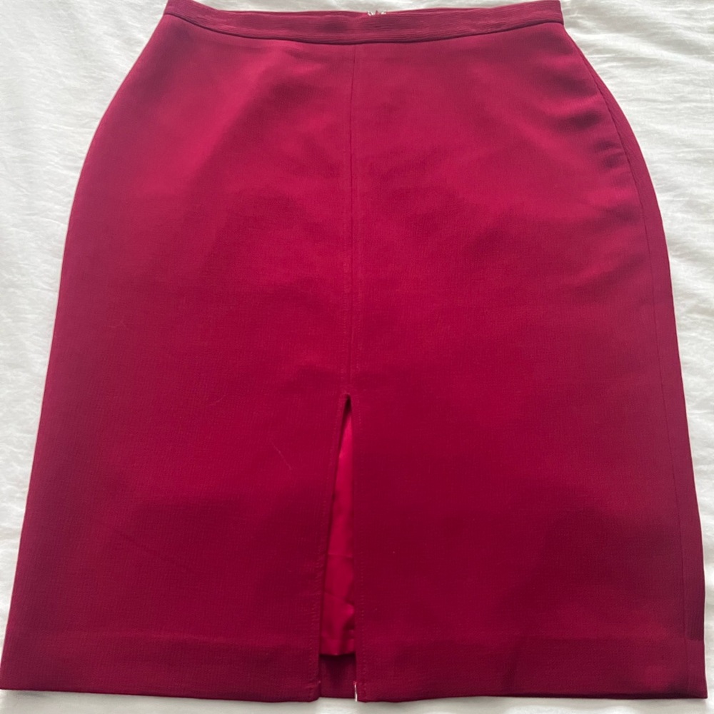 Ann Taylor Deep Burgundy Red Pencil Skirt